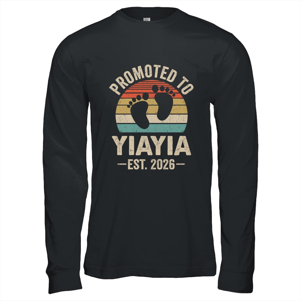 Promoted To Yiayia Est 2026 Mothers Day Vintage Shirt & Hoodie | teecentury