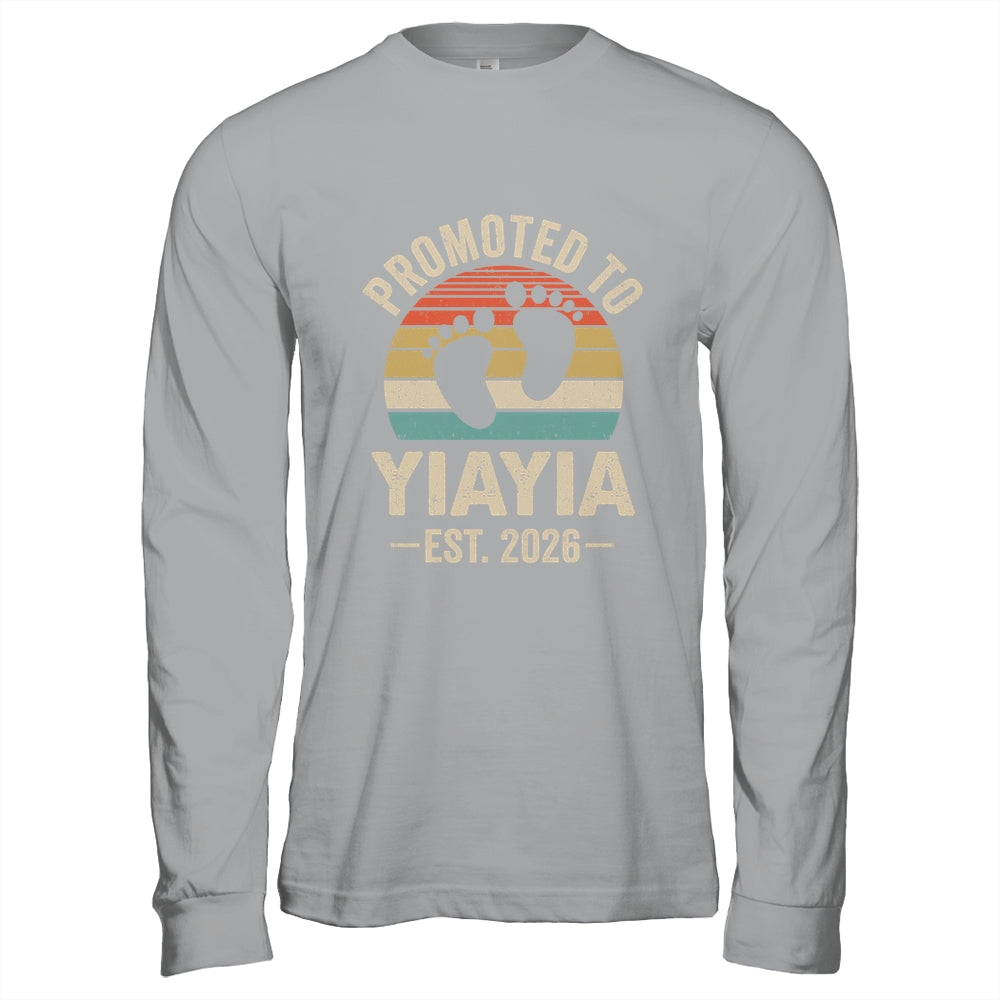 Promoted To Yiayia Est 2026 Mothers Day Vintage Shirt & Hoodie | teecentury