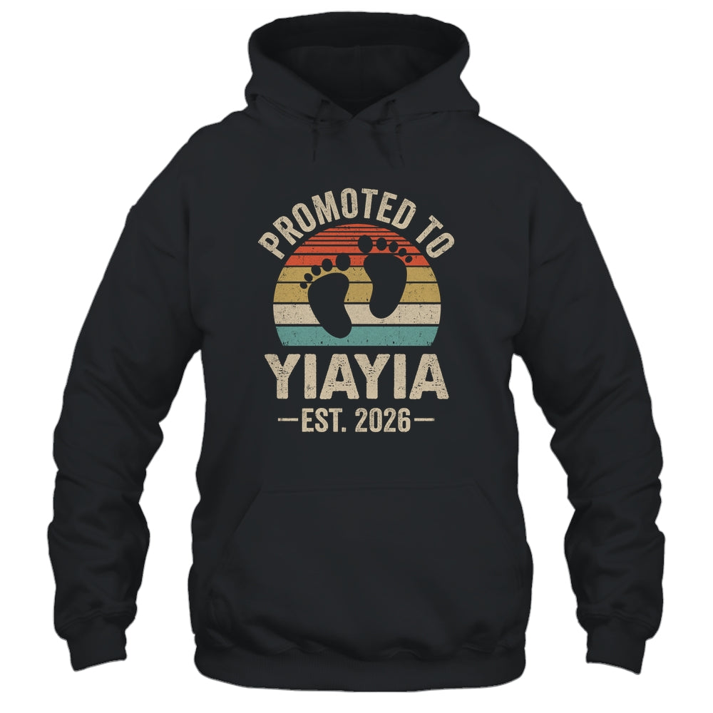 Promoted To Yiayia Est 2026 Mothers Day Vintage Shirt & Hoodie | teecentury