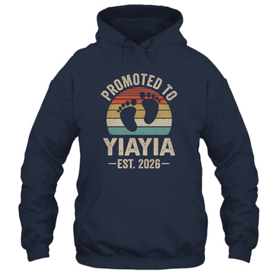 Promoted To Yiayia Est 2026 Mothers Day Vintage Shirt & Hoodie | teecentury