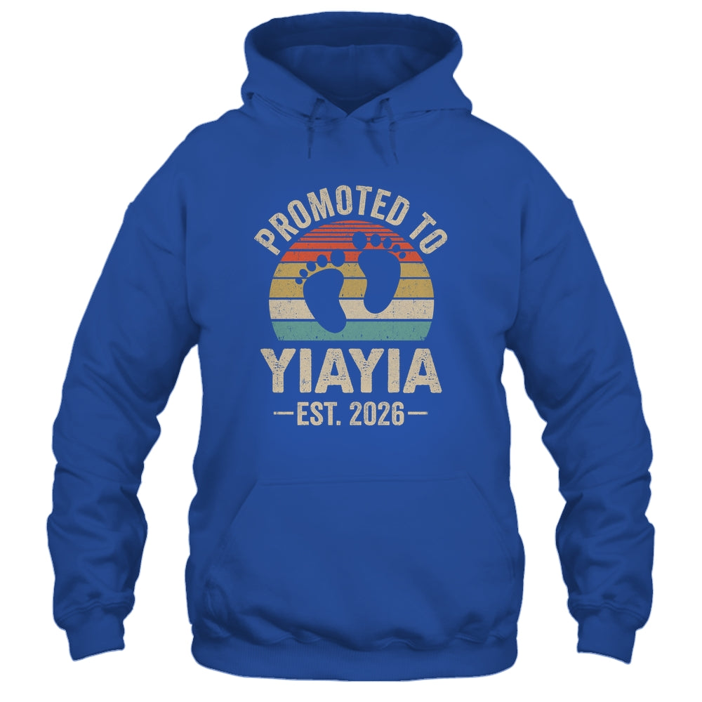 Promoted To Yiayia Est 2026 Mothers Day Vintage Shirt & Hoodie | teecentury