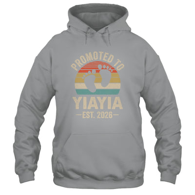 Promoted To Yiayia Est 2026 Mothers Day Vintage Shirt & Hoodie | teecentury