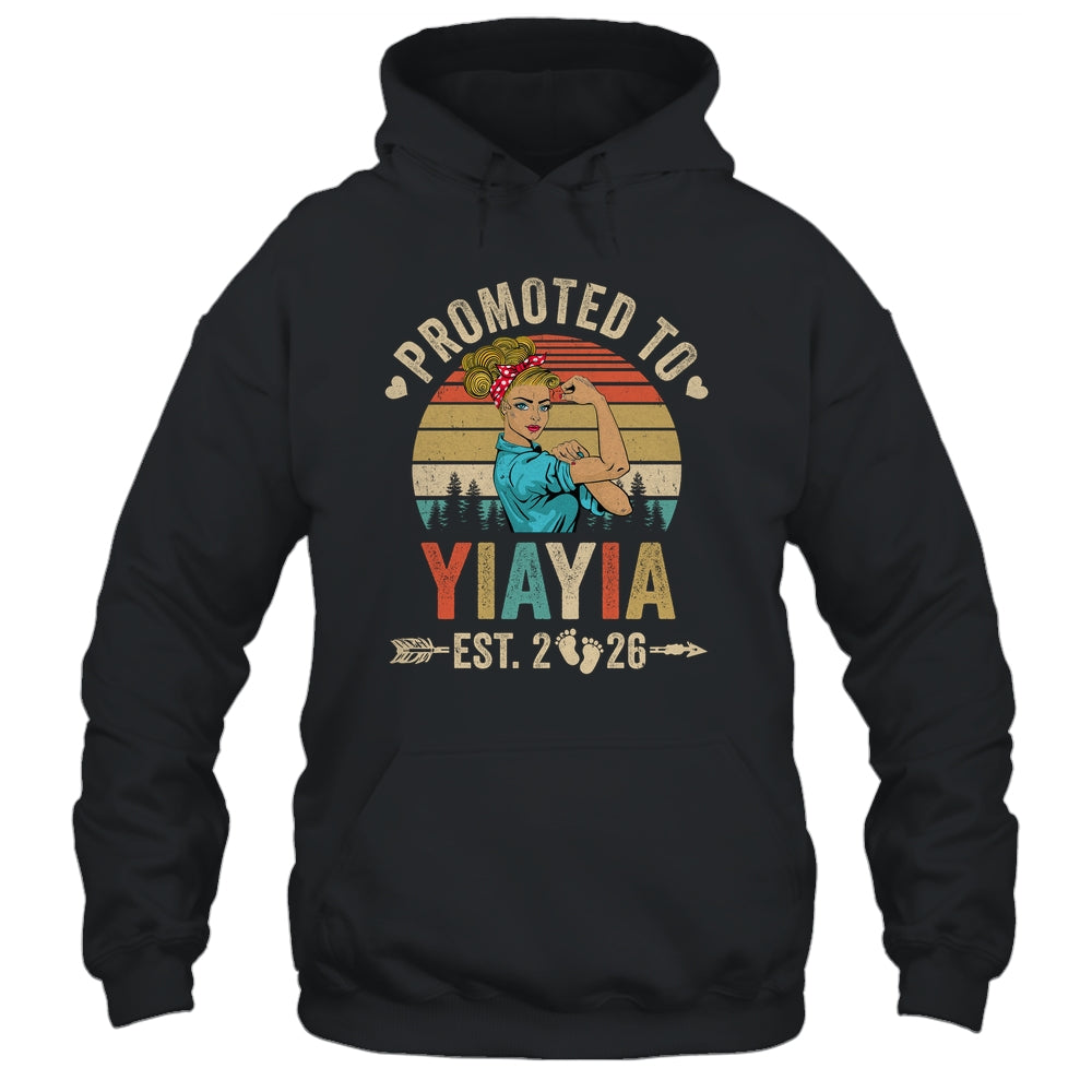 Promoted To Yiayia Est 2026 Retro First Time Yiayia Shirt & Tank Top | teecentury