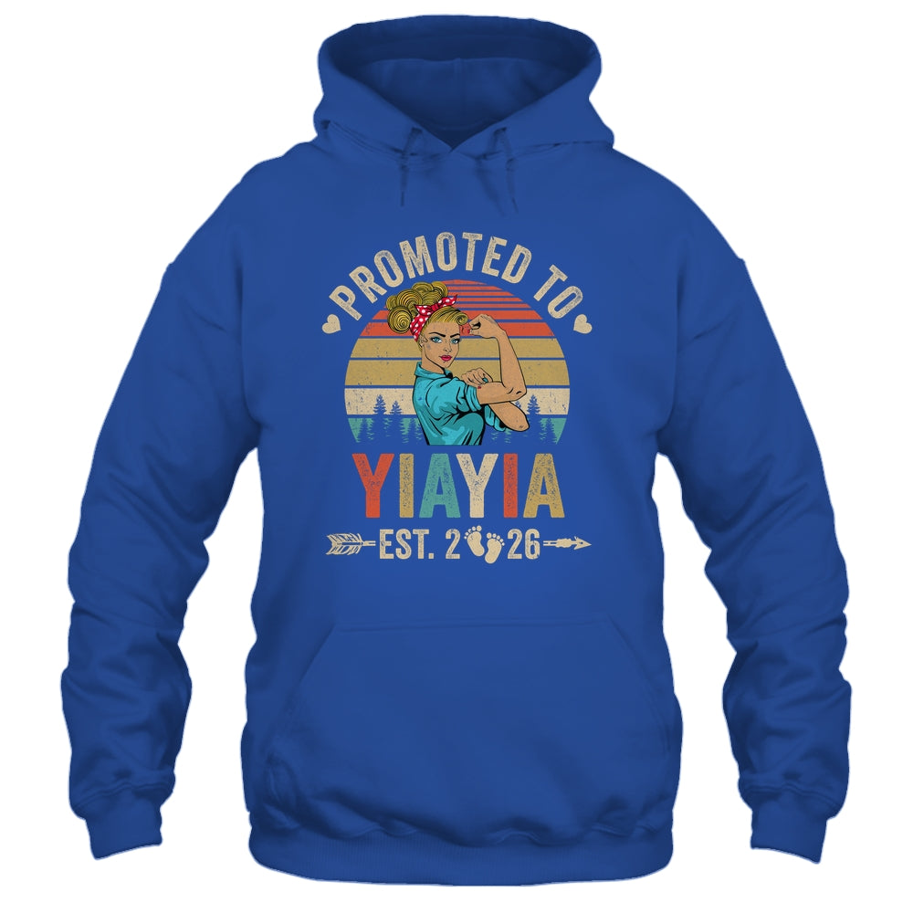 Promoted To Yiayia Est 2026 Retro First Time Yiayia Shirt & Tank Top | teecentury
