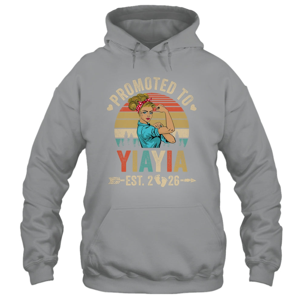 Promoted To Yiayia Est 2026 Retro First Time Yiayia Shirt & Tank Top | teecentury
