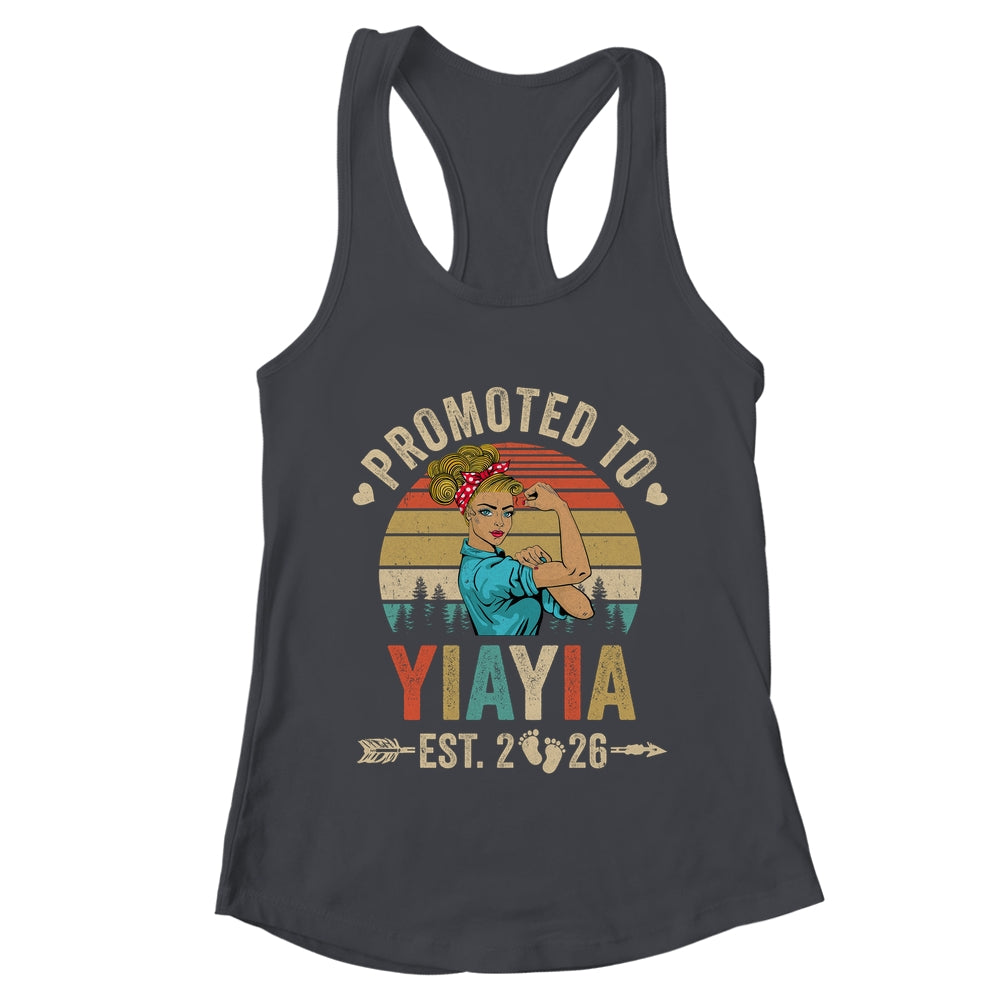 Promoted To Yiayia Est 2026 Retro First Time Yiayia Shirt & Tank Top | teecentury