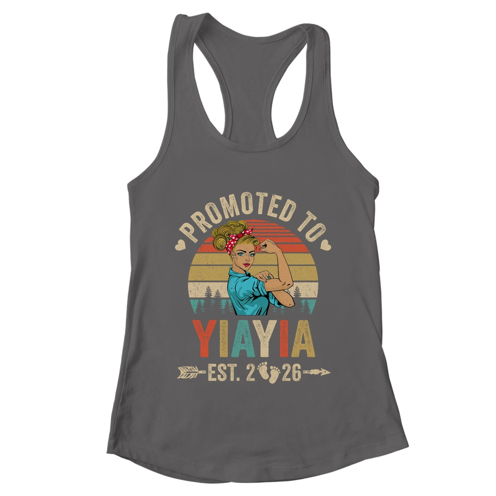 Promoted To Yiayia Est 2026 Retro First Time Yiayia Shirt & Tank Top | teecentury