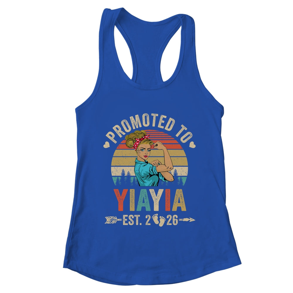 Promoted To Yiayia Est 2026 Retro First Time Yiayia Shirt & Tank Top | teecentury