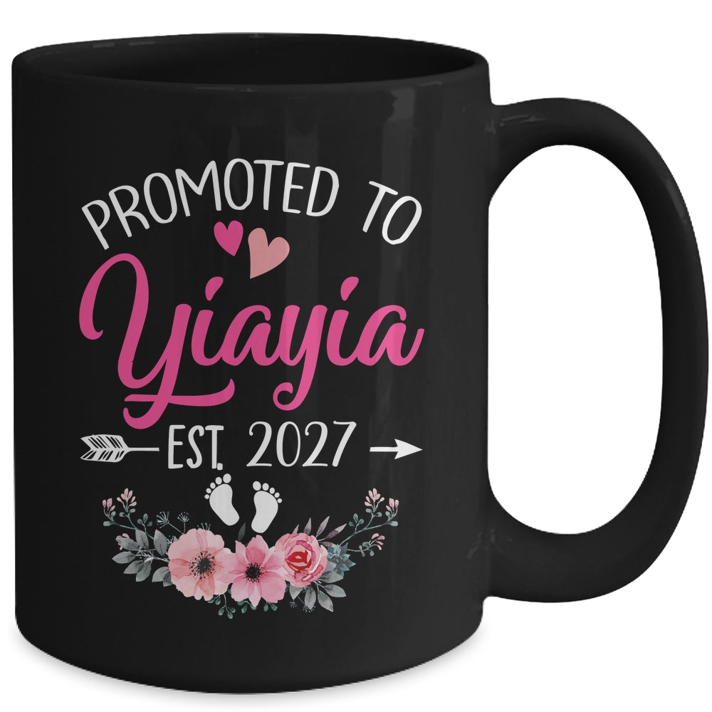 Promoted To Yiayia Est 2027 Mothers Day First Time Mug | teecentury
