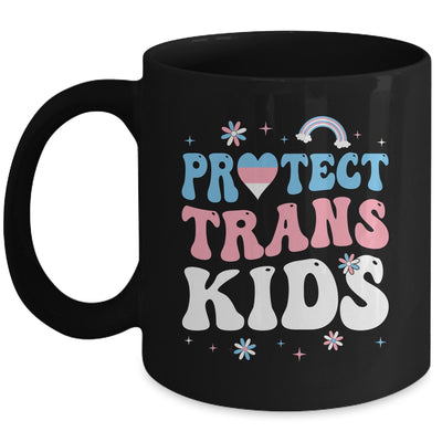 Protect Trans Kids LGBT Pride Support Transgender Groovy Mug | teecentury