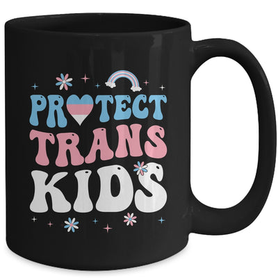 Protect Trans Kids LGBT Pride Support Transgender Groovy Mug | teecentury