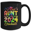 Proud Aunt Of A Class Of 2024 Graduate Senior 24 Tie Dye Mug | teecentury