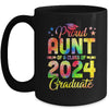 Proud Aunt Of A Class Of 2024 Graduate Senior 24 Tie Dye Mug | teecentury