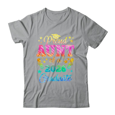 Proud Aunt Of A Class Of 2026 Graduate Senior 26 Tie Dye Shirt & Hoodie | teecentury