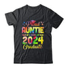 Proud Auntie Of A Class Of 2024 Graduate Senior 24 Tie Dye Shirt & Hoodie | teecentury