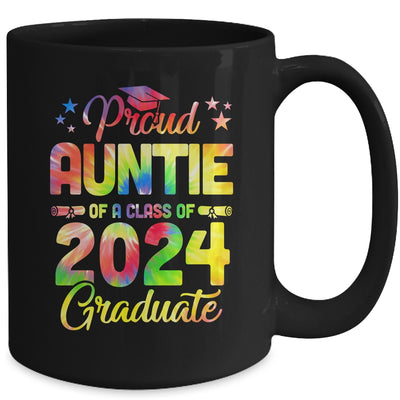 Proud Auntie Of A Class Of 2024 Graduate Senior 24 Tie Dye Mug | teecentury