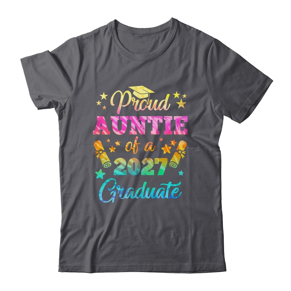 Proud Auntie Of A Class Of 2027 Graduate Senior 26 Tie Dye Shirt & Hoodie | teecentury