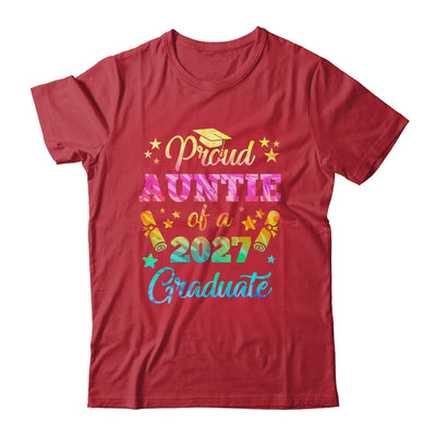 Proud Auntie Of A Class Of 2027 Graduate Senior 26 Tie Dye Shirt & Hoodie | teecentury