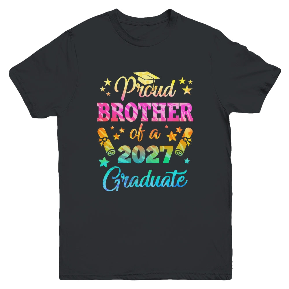 Proud Brother Of A Class Of 2027 Graduate Senior 26 Tie Dye Youth Shirt | teecentury