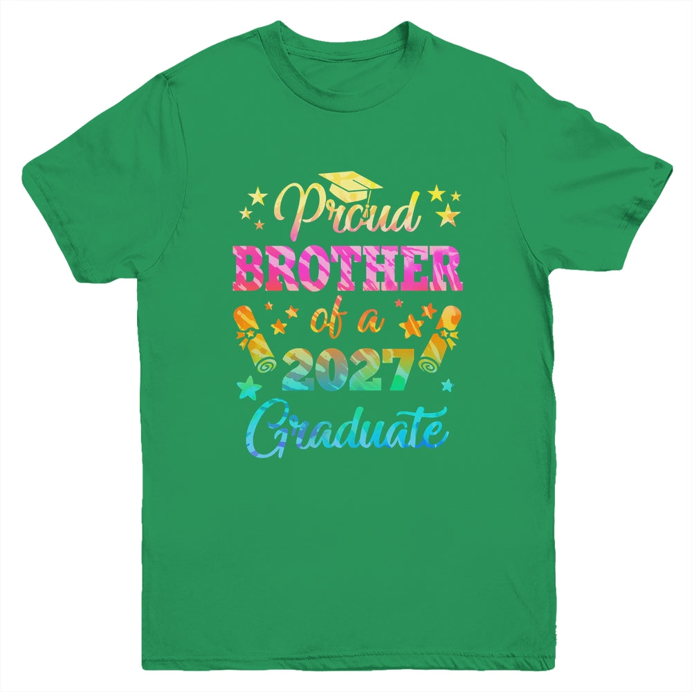 Proud Brother Of A Class Of 2027 Graduate Senior 26 Tie Dye Youth Shirt | teecentury