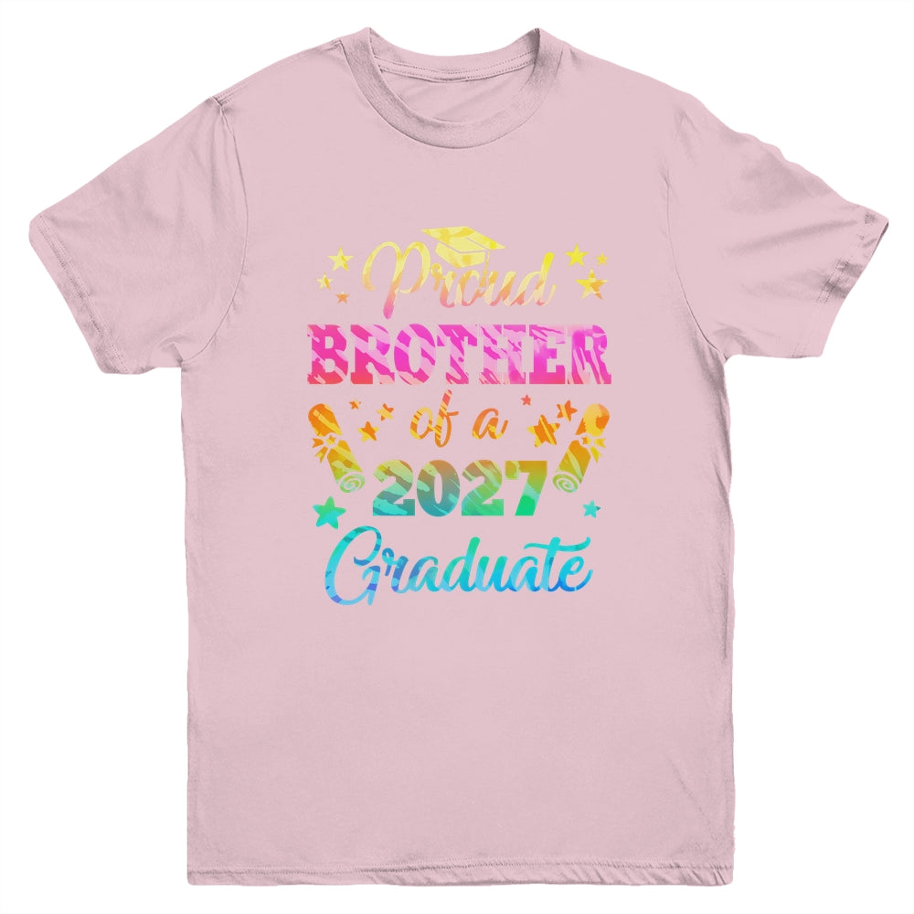 Proud Brother Of A Class Of 2027 Graduate Senior 26 Tie Dye Youth Shirt | teecentury