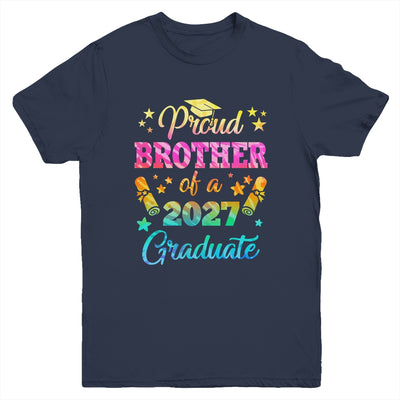 Proud Brother Of A Class Of 2027 Graduate Senior 26 Tie Dye Youth Shirt | teecentury