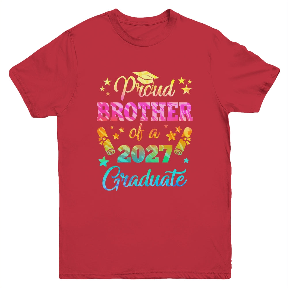 Proud Brother Of A Class Of 2027 Graduate Senior 26 Tie Dye Youth Shirt | teecentury