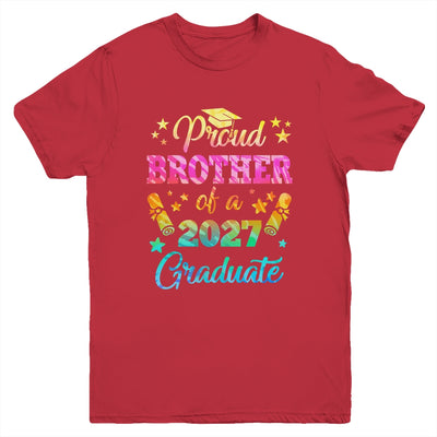 Proud Brother Of A Class Of 2027 Graduate Senior 26 Tie Dye Youth Shirt | teecentury