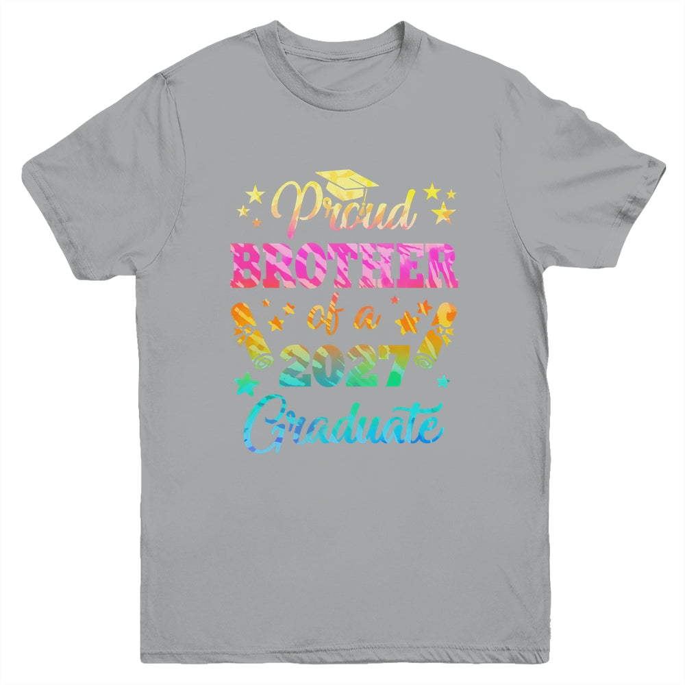 Proud Brother Of A Class Of 2027 Graduate Senior 26 Tie Dye Youth Shirt | teecentury