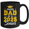 Proud Dad Of A Senior Class Of 2025 Senior Mom 2025 Golden Mug | teecentury