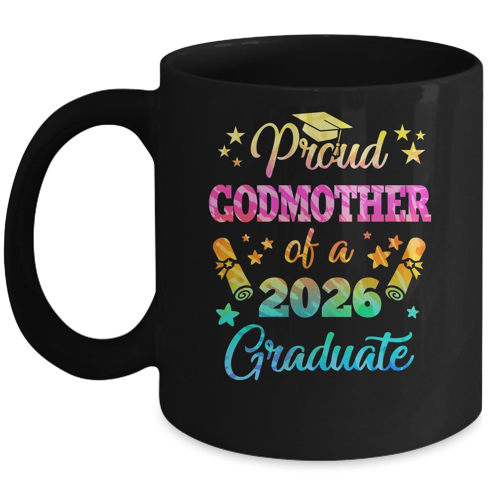Proud Godfather Of A Class Of 2026 Graduate Senior 26 Tie Dye Mug | teecentury