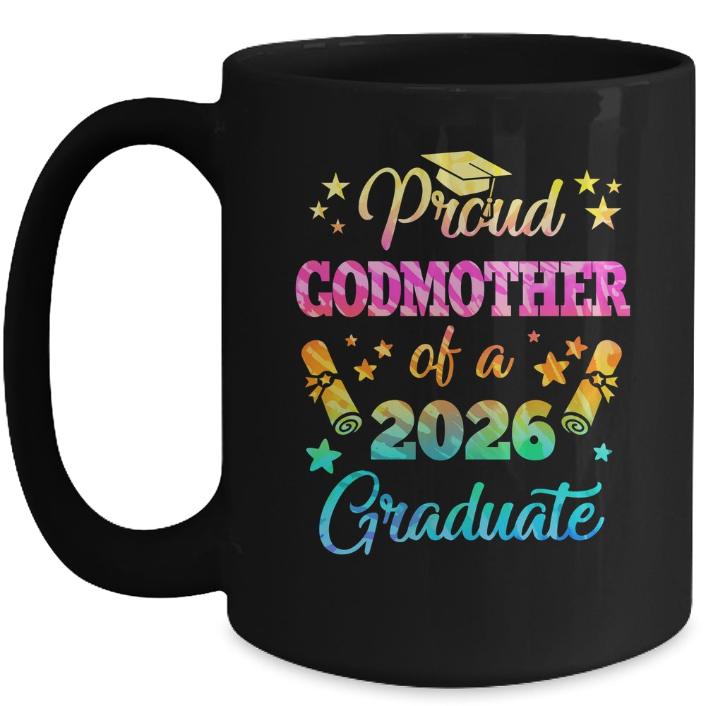 Proud Godfather Of A Class Of 2026 Graduate Senior 26 Tie Dye Mug | teecentury