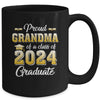 Proud Grandma Of A Class Of 2024 Graduate Senior Graduation Mug | teecentury