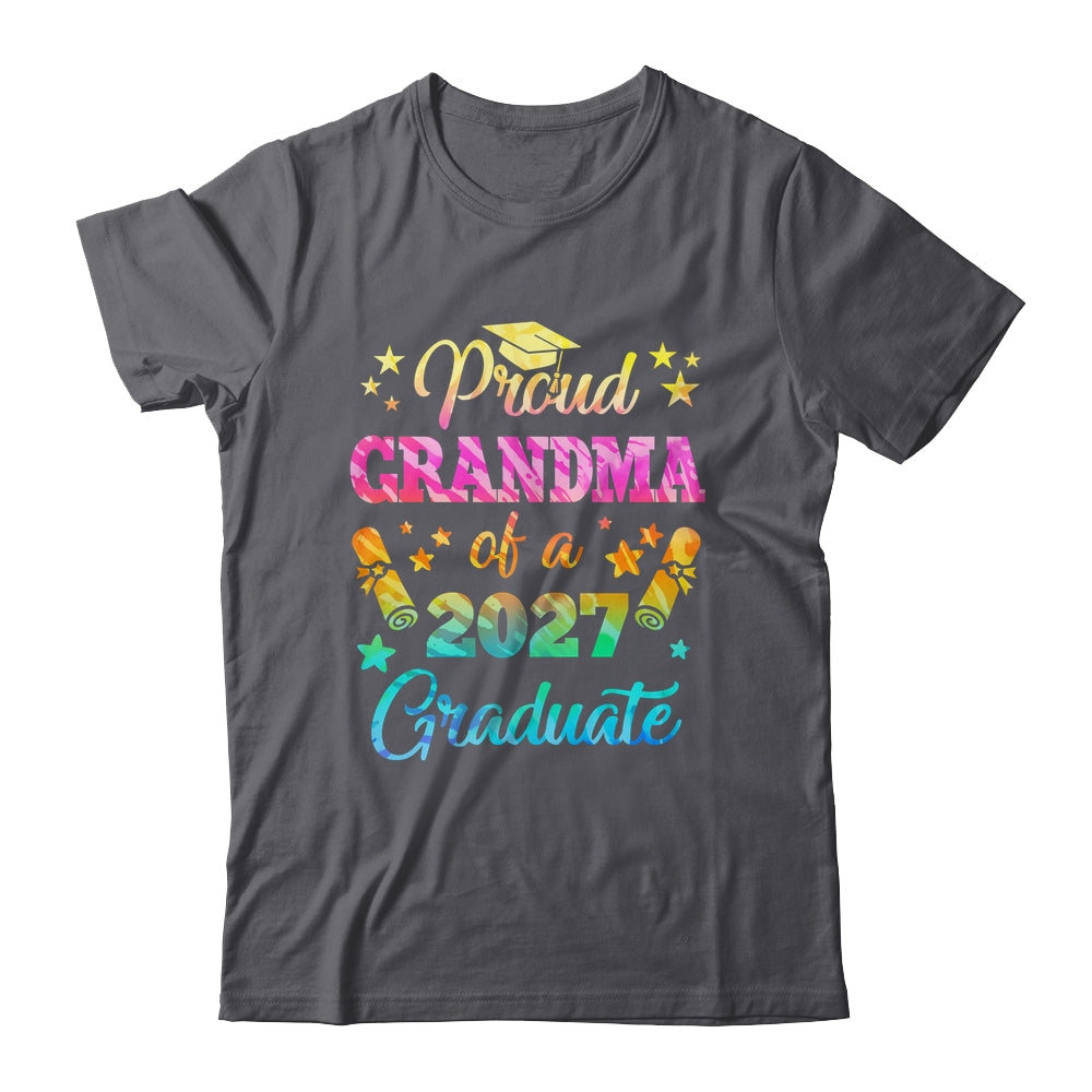 Proud Grandma Of A Class Of 2027 Graduate Senior 26 Tie Dye Shirt & Hoodie | teecentury