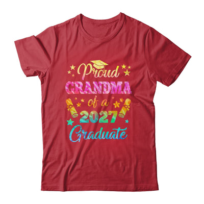 Proud Grandma Of A Class Of 2027 Graduate Senior 26 Tie Dye Shirt & Hoodie | teecentury
