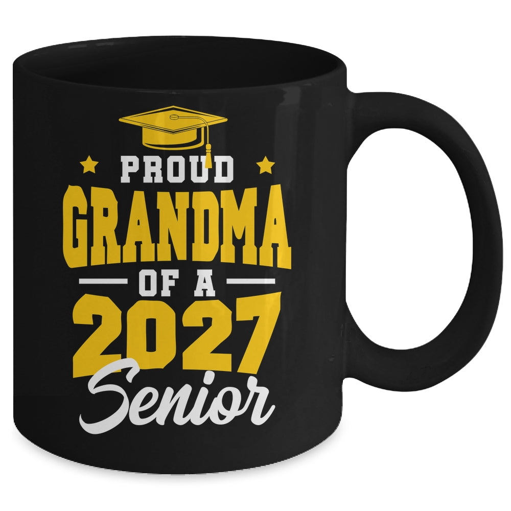 Proud Grandma Of A Senior Class Of 2027 Senior 2027 Yellow Mug | teecentury
