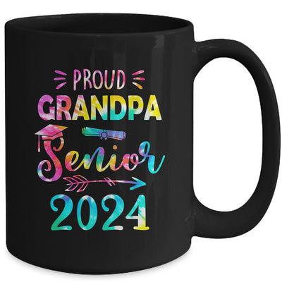 Proud Grandpa Class Of 2024 Graduate Senior 24 Tie Dye Mug | teecentury