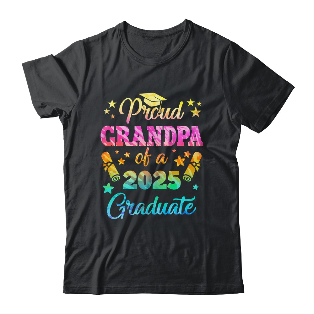 Proud Grandpa Of A Class Of 2025 Graduate Senior 25 Tie Dye Shirt & Hoodie | teecentury