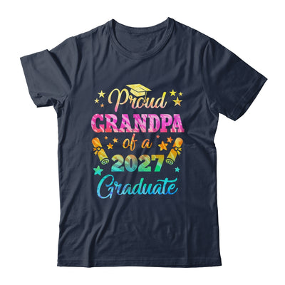 Proud Grandpa Of A Class Of 2027 Graduate Senior 26 Tie Dye Shirt & Hoodie | teecentury