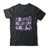 Proud Military Child Groovy Purple Up For Military Kids Shirt & Hoodie | teecentury
