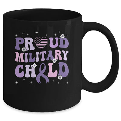 Proud Military Child Groovy Purple Up For Military Kids Mug | teecentury