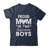 Proud Mom Of 2 Boys Awesome Two Sons Mother's Day Shirt & Tank Top | teecentury