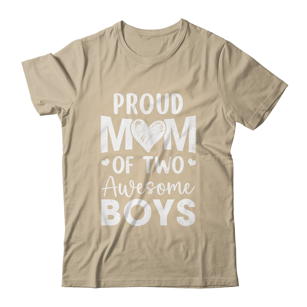 Proud Mom Of 2 Boys Awesome Two Sons Mother's Day Shirt & Tank Top | teecentury
