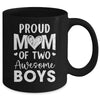 Proud Mom Of 2 Boys Awesome Two Sons Mother's Day Mug | teecentury