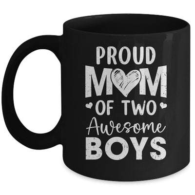 Proud Mom Of 2 Boys Awesome Two Sons Mother's Day Mug | teecentury