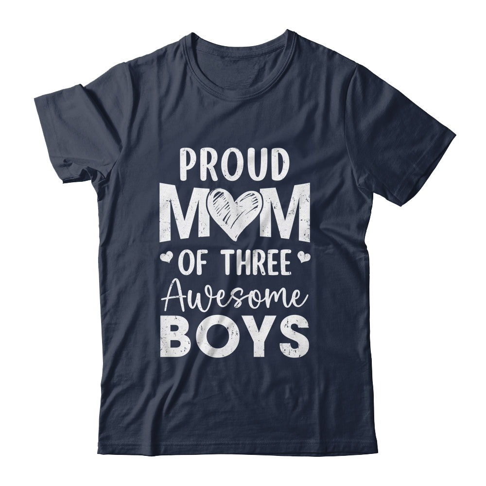 Proud Mom Of 3 Boys Awesome Three Sons Mother's Day Shirt & Tank Top | teecentury