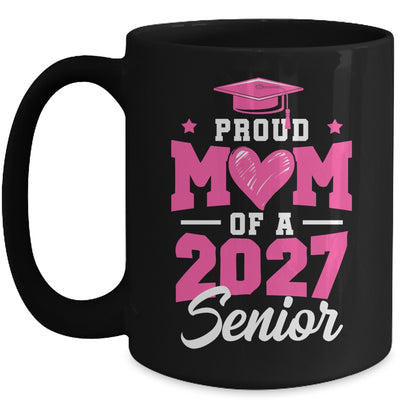 Proud Mom Of A Senior Class Of 2027 Senior Mom 2027 Pink Mug | teecentury