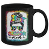 Proud Senior Mom 2024 Graduate Tie Dye Graduation Messy Bun Mug | teecentury