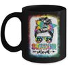 Proud Senior Mom 2024 Graduate Tie Dye Graduation Messy Bun Mug | teecentury