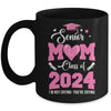 Proud Senior Mom 2024 Graduation Class Of Not Crying Mug | teecentury